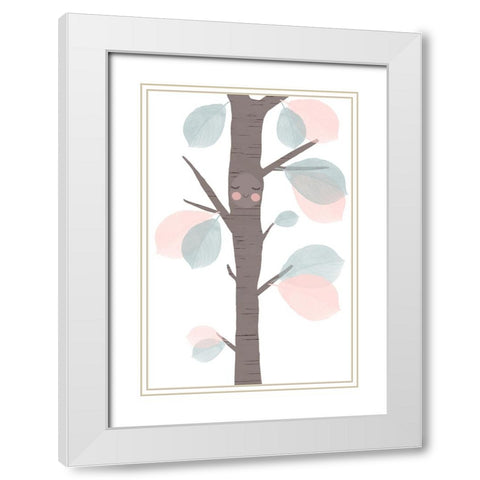 Little Tree White Modern Wood Framed Art Print with Double Matting by Treechild