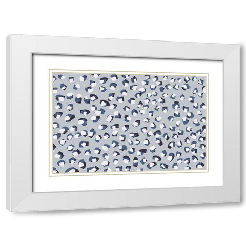 Moving Strokes Square White Modern Wood Framed Art Print with Double Matting by Treechild