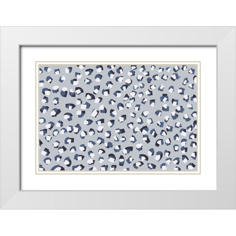 Moving Strokes Square White Modern Wood Framed Art Print with Double Matting by Treechild