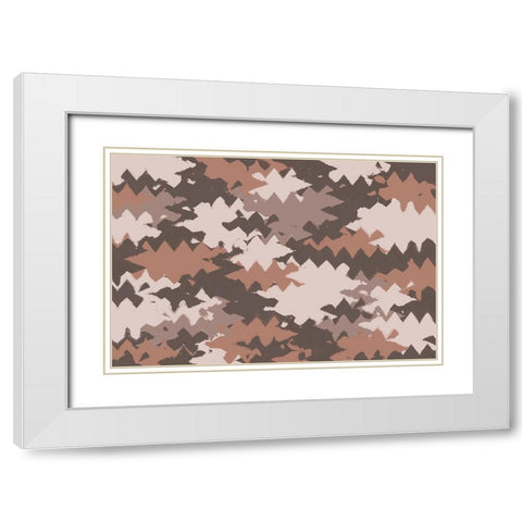 Shaky Pastel Pattern Square White Modern Wood Framed Art Print with Double Matting by Treechild