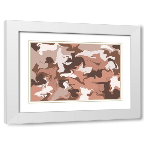 Mixed Pastel Colors Square White Modern Wood Framed Art Print with Double Matting by Treechild