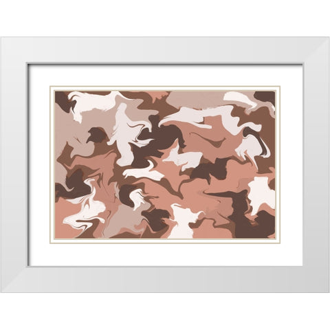 Mixed Pastel Colors Square White Modern Wood Framed Art Print with Double Matting by Treechild