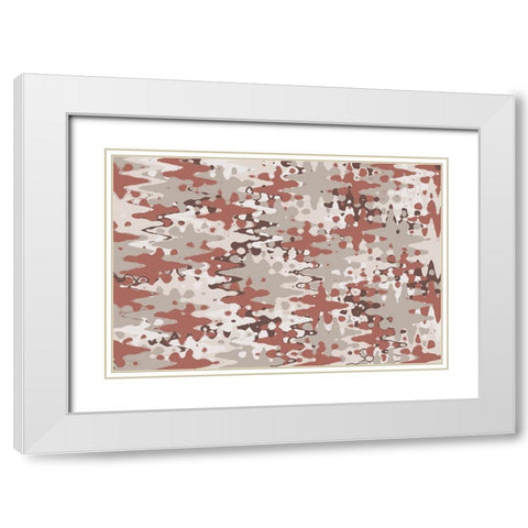 Liquid Pastel Colors Pattern White Modern Wood Framed Art Print with Double Matting by Treechild