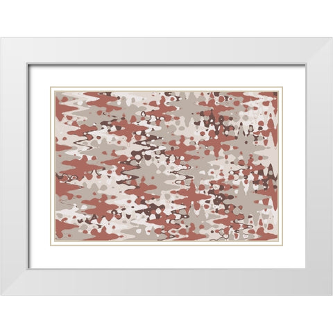 Liquid Pastel Colors Pattern White Modern Wood Framed Art Print with Double Matting by Treechild