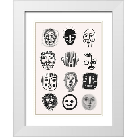 Twelve White Modern Wood Framed Art Print with Double Matting by Treechild