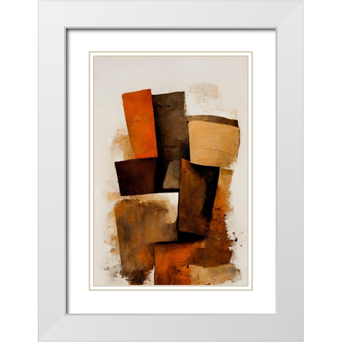 Turf White Modern Wood Framed Art Print with Double Matting by Treechild