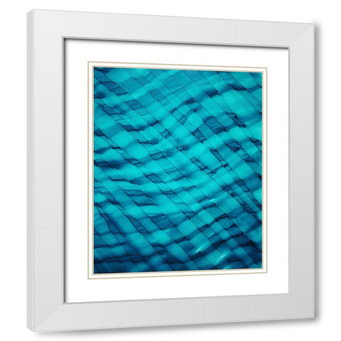 Teally Ripple White Modern Wood Framed Art Print with Double Matting by Mann, Tara