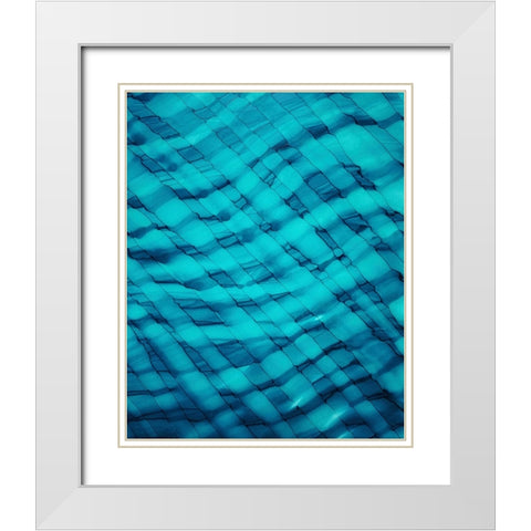Teally Ripple White Modern Wood Framed Art Print with Double Matting by Mann, Tara