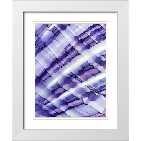 Purple Moon White Modern Wood Framed Art Print with Double Matting by Mann, Tara