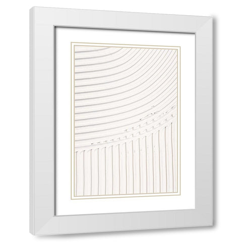 Mud Texture 05 White Modern Wood Framed Art Print with Double Matting by Pictufy Studio III