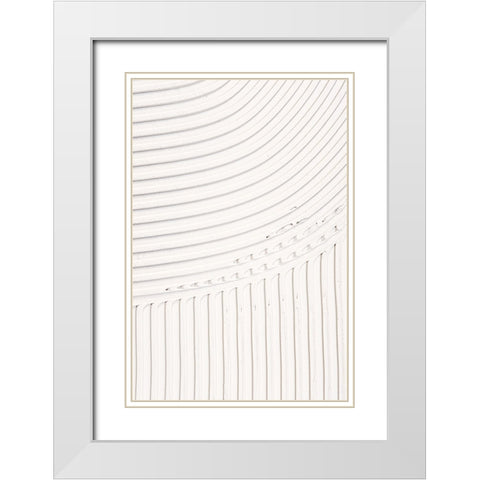 Mud Texture 05 White Modern Wood Framed Art Print with Double Matting by Pictufy Studio III