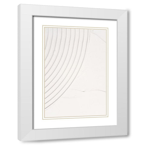 Mud Texture 08 White Modern Wood Framed Art Print with Double Matting by Pictufy Studio III