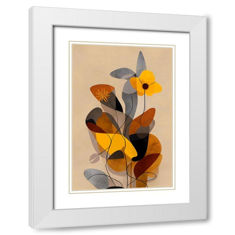 In My Summer Garden White Modern Wood Framed Art Print with Double Matting by Treechild