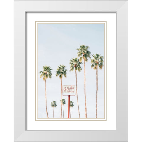 Aloha Hotel White Modern Wood Framed Art Print with Double Matting by Pienaar, Kathrin