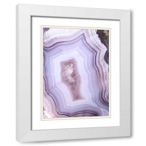 Purple Agate White Modern Wood Framed Art Print with Double Matting by Pienaar, Kathrin