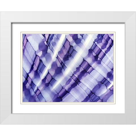 Purple Moon horizontal White Modern Wood Framed Art Print with Double Matting by Mann, Tara