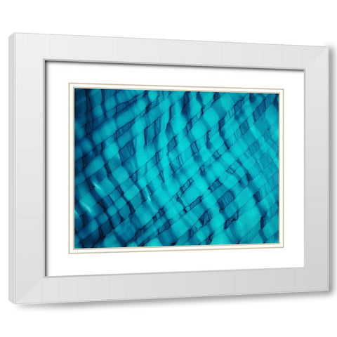 Teally Ripple horizontal White Modern Wood Framed Art Print with Double Matting by Mann, Tara