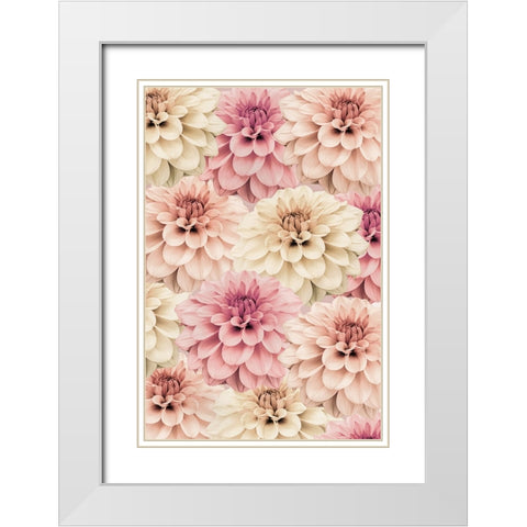 Dahlia White Modern Wood Framed Art Print with Double Matting by Pienaar, Kathrin