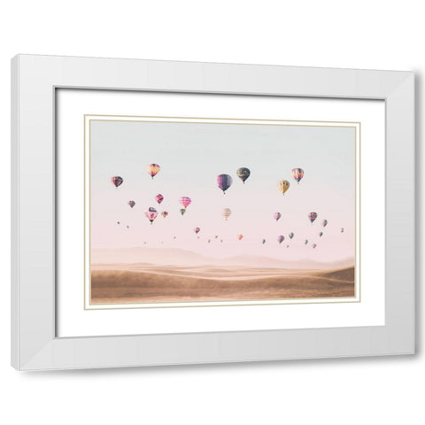 Around the World White Modern Wood Framed Art Print with Double Matting by Pienaar, Kathrin