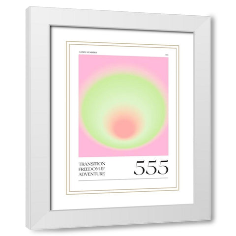 555 White Modern Wood Framed Art Print with Double Matting by Castillo, Valeria