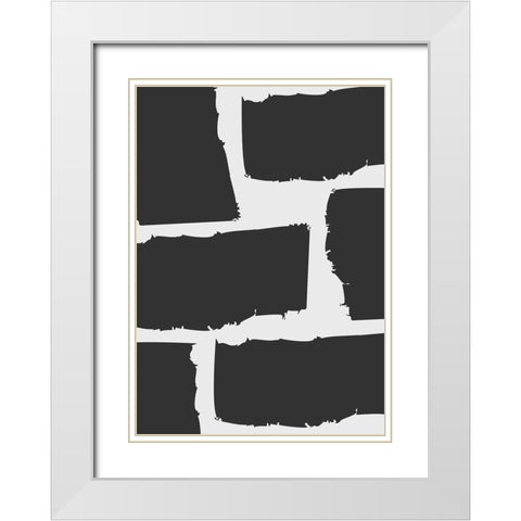 Maze White Modern Wood Framed Art Print with Double Matting by Grace Agustin, Wendy