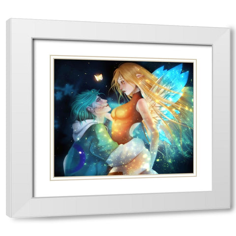 Fairy Tale White Modern Wood Framed Art Print with Double Matting by Griesel, Jolene