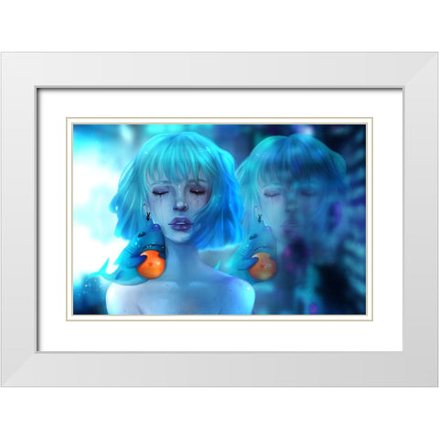 Love for Dragon Ball Z White Modern Wood Framed Art Print with Double Matting by Griesel, Jolene
