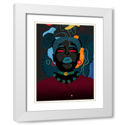 Aquose White Modern Wood Framed Art Print with Double Matting by Amihere, Lord