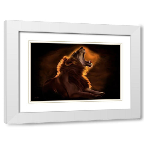 Leo Rougeoyant White Modern Wood Framed Art Print with Double Matting by Amihere, Lord