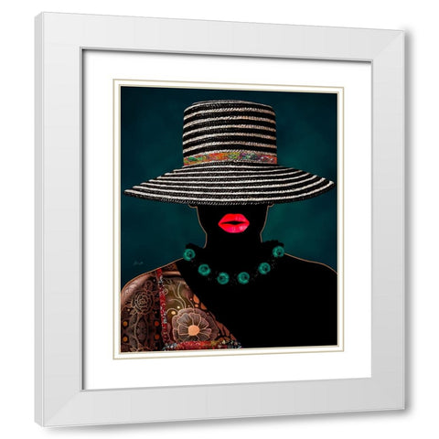 Serwaaquoto White Modern Wood Framed Art Print with Double Matting by Amihere, Lord