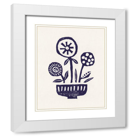 Native Flowers White Modern Wood Framed Art Print with Double Matting by Galitsyna, Alisa
