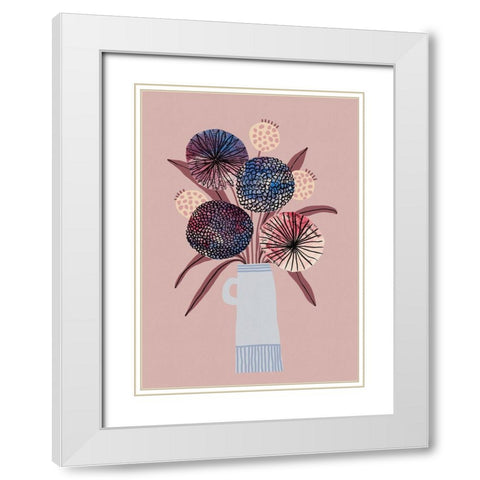 Wildflower Bloom White Modern Wood Framed Art Print with Double Matting by Galitsyna, Alisa