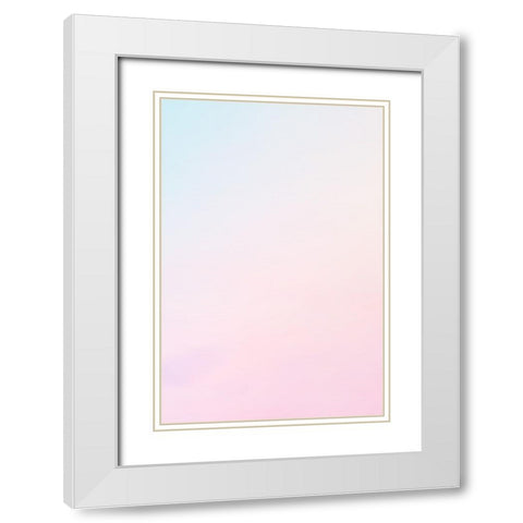 White Pastel White Modern Wood Framed Art Print with Double Matting by Thai, Xuan