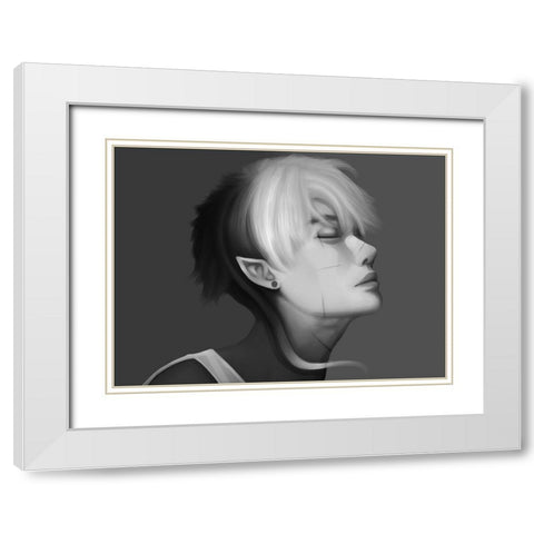 Axenus White Modern Wood Framed Art Print with Double Matting by Griesel, Jolene