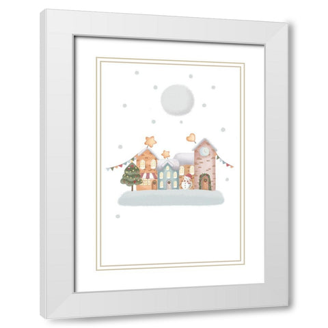 Vintage Winter White Modern Wood Framed Art Print with Double Matting by Thai, Xuan