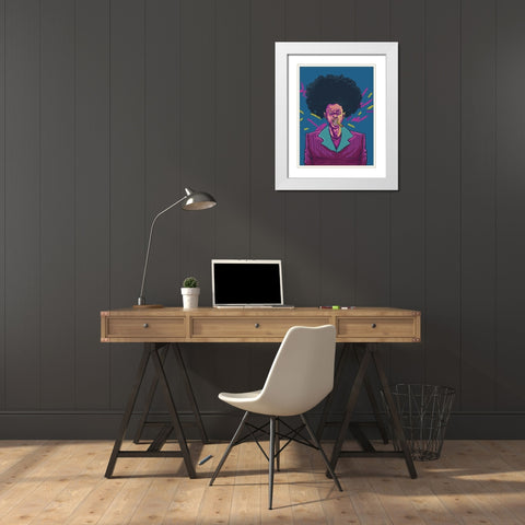 regular joe White Modern Wood Framed Art Print with Double Matting by msonthe, Joshua