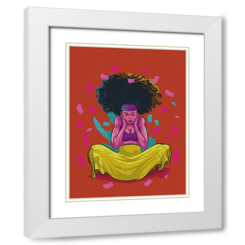 the color queen White Modern Wood Framed Art Print with Double Matting by msonthe, Joshua