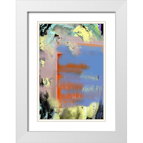 Deep Blue White Modern Wood Framed Art Print with Double Matting by Silva, Dpaulinos