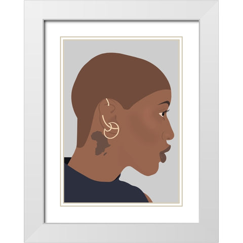 Beautiful Africa White Modern Wood Framed Art Print with Double Matting by Rodrigues, Sabrina