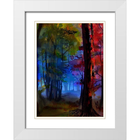 The Path Less Traveled White Modern Wood Framed Art Print with Double Matting by Day, Ruth