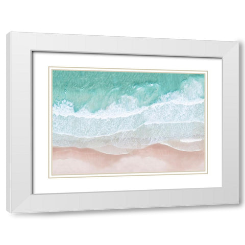 Aerial Ocean White Modern Wood Framed Art Print with Double Matting by Pienaar, Kathrin