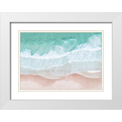 Aerial Ocean White Modern Wood Framed Art Print with Double Matting by Pienaar, Kathrin
