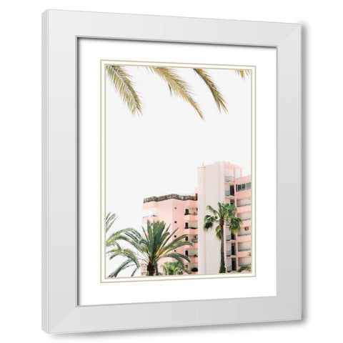 Pink Hotel White Modern Wood Framed Art Print with Double Matting by Pienaar, Kathrin