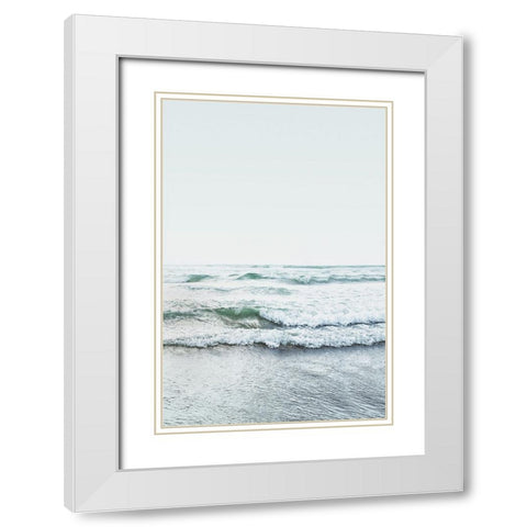 Blue Ocean White Modern Wood Framed Art Print with Double Matting by Pienaar, Kathrin