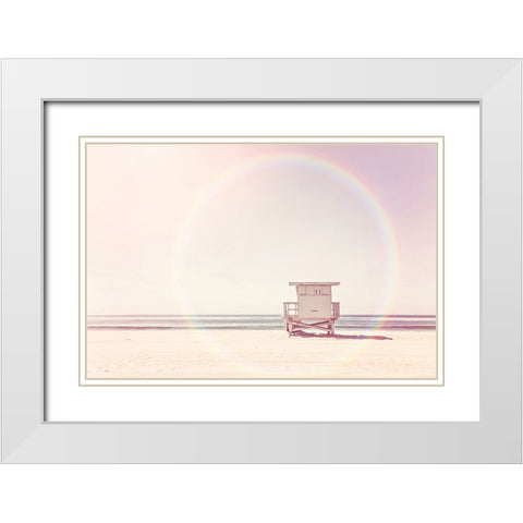 Beach Hut White Modern Wood Framed Art Print with Double Matting by Pienaar, Kathrin