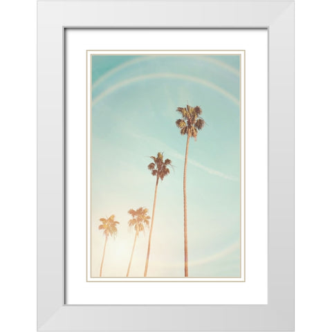 Sunny Cali Palm Tree White Modern Wood Framed Art Print with Double Matting by Pienaar, Kathrin