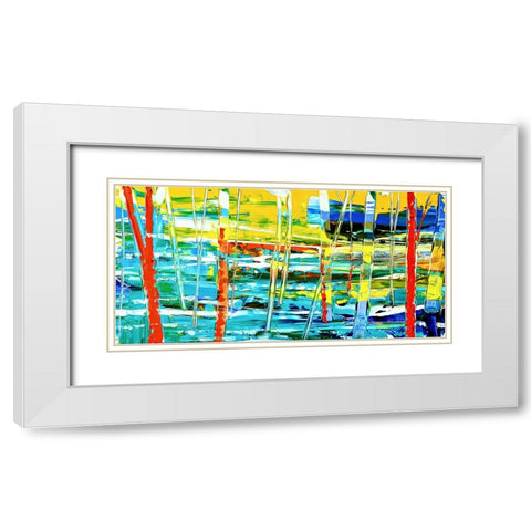 Nature City White Modern Wood Framed Art Print with Double Matting by Belickiene, Julija