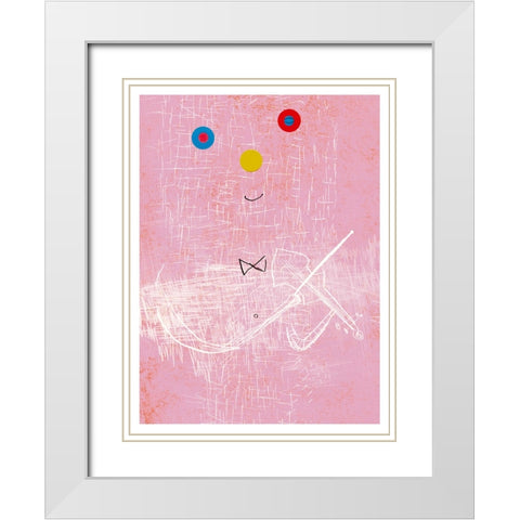 Fiddler. White Modern Wood Framed Art Print with Double Matting by Flores, Leonardo