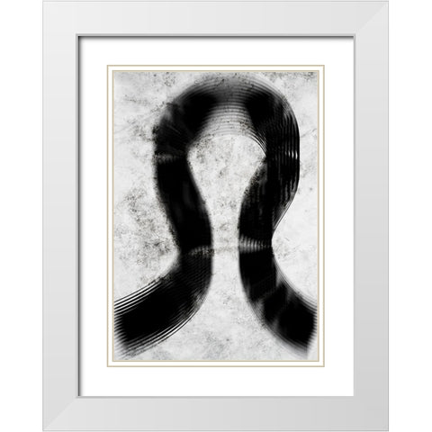 Drift White Modern Wood Framed Art Print with Double Matting by Elmoudden, Omar