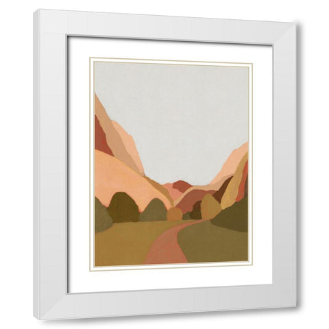 Morning Walk White Modern Wood Framed Art Print with Double Matting by Galitsyna, Alisa